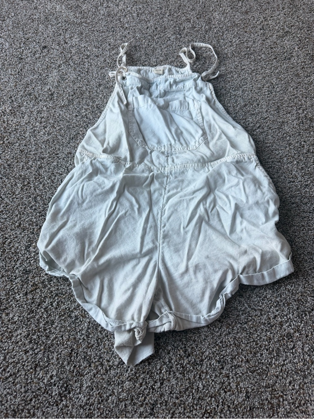 Billabong Wild Pursuit White Short Overalls Romper Medium Boho Beach
